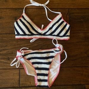 cute red, white and blue bikini
